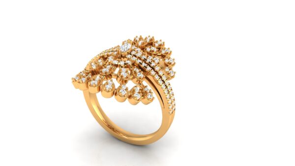 Regal Floral Spark Ring in 925 Silver