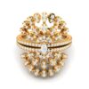 Floral Radiance Cocktail Ring in 925 Silver